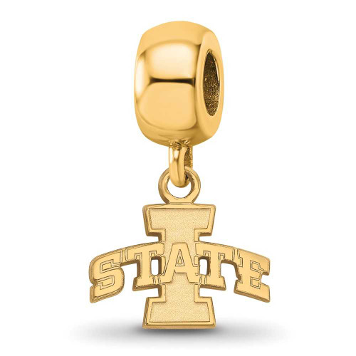 Image of Gold Plated Sterling Silver Iowa State University X-Small Bead Charm by LogoArt