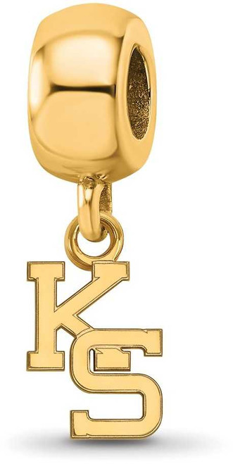 Image of Gold Plated Sterling Silver Kansas State University XSmall Bead LogoArt GP058KSU