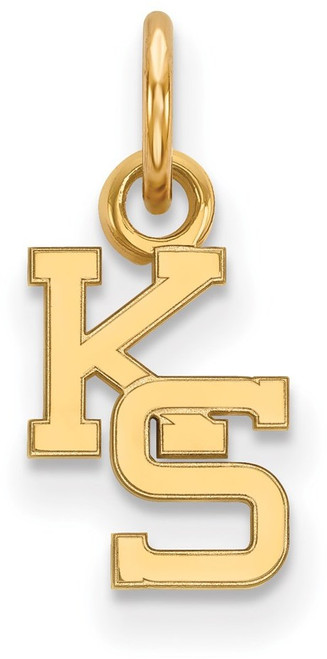 Gold Plated Sterling Silver Kansas State University XSmall Pendant LogoArt GP043