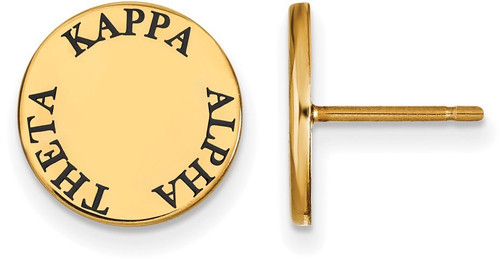 Gold Plated Sterling Silver Kappa Alpha Theta Post Earrings by LogoArt GP020KAT