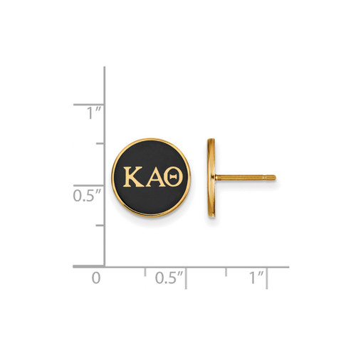 Gold Plated Sterling Silver Kappa Alpha Theta Post Earrings by LogoArt GP031KAT