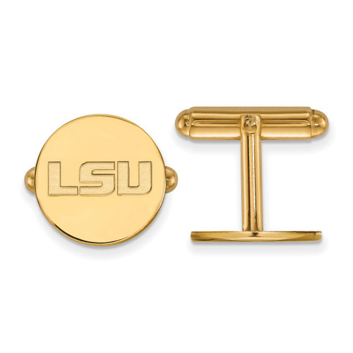 Gold Plated Sterling Silver Louisiana State University Cuff Links by LogoArt