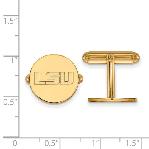 Gold Plated Sterling Silver Louisiana State University Cuff Links by LogoArt