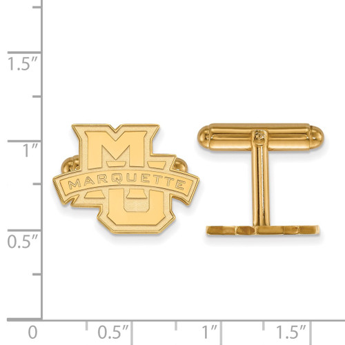 Gold Plated Sterling Silver Marquette University Cuff Links by LogoArt