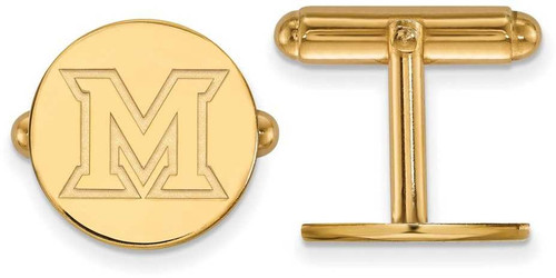 Image of Gold Plated Sterling Silver Miami University Cuff Links by LogoArt