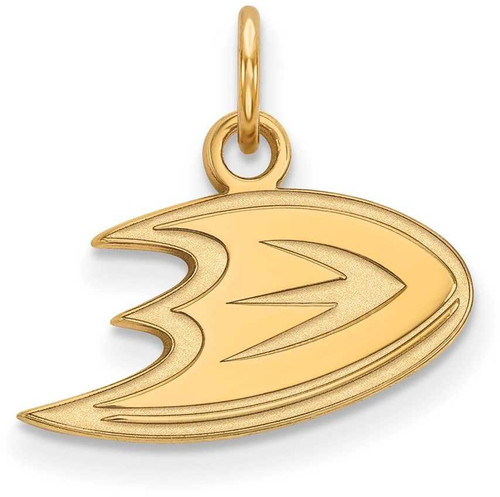 Image of Gold Plated Sterling Silver NHL Anaheim Ducks X-Small Pendant by LogoArt