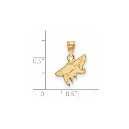 Image of Gold Plated Sterling Silver NHL Arizona Coyotes Small Pendant by LogoArt