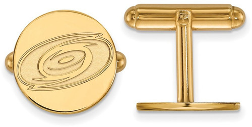Gold Plated Sterling Silver NHL Carolina Hurricanes Cuff Links by LogoArt