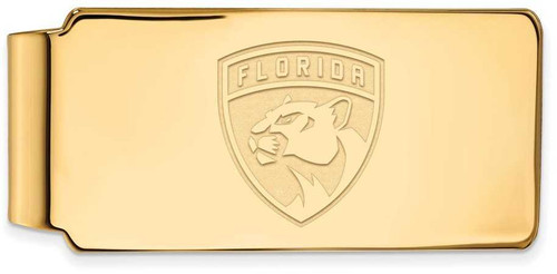 Image of Gold Plated Sterling Silver NHL Florida Panthers Money Clip by LogoArt