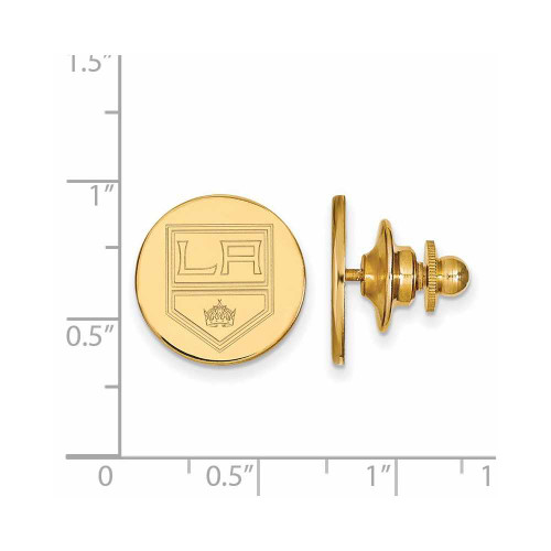 Image of Gold Plated Sterling Silver NHL Los Angeles Kings Lapel Pin by LogoArt