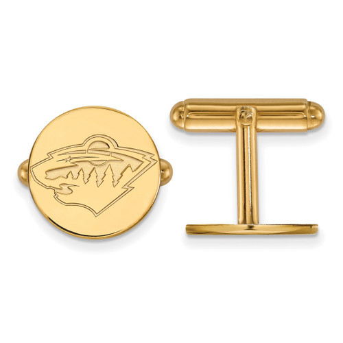 Gold Plated Sterling Silver NHL Minnesota Wild Cuff Links by LogoArt