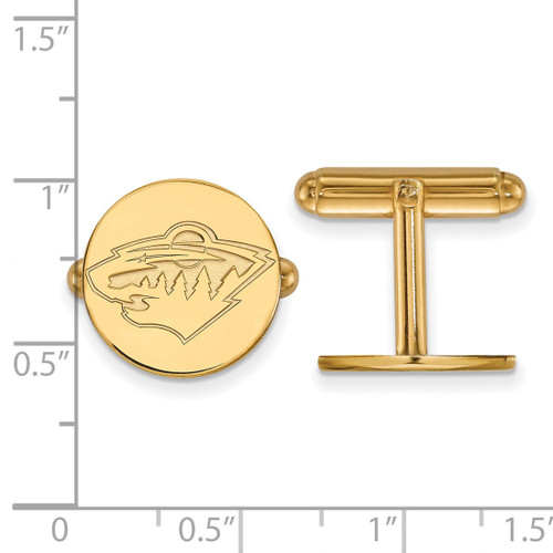 Gold Plated Sterling Silver NHL Minnesota Wild Cuff Links by LogoArt