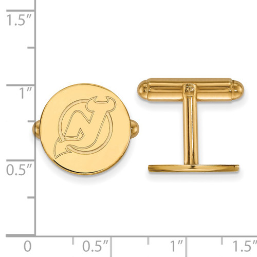 Gold Plated Sterling Silver NHL New Jersey Devils Cuff Links by LogoArt