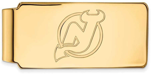 Image of Gold Plated Sterling Silver NHL New Jersey Devils Money Clip by LogoArt