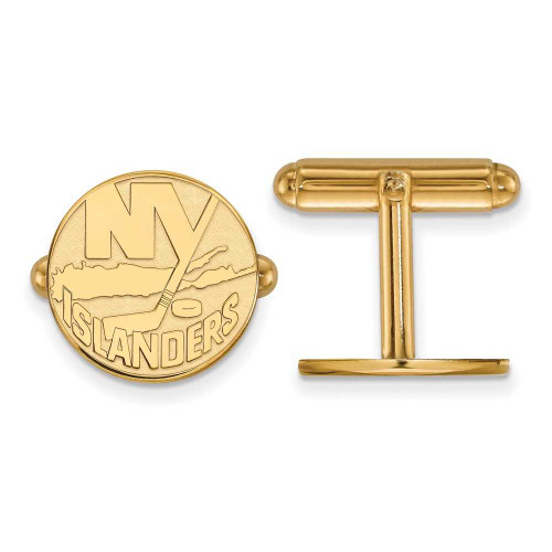 Image of Gold Plated Sterling Silver NHL New York Islanders Cuff Links by LogoArt