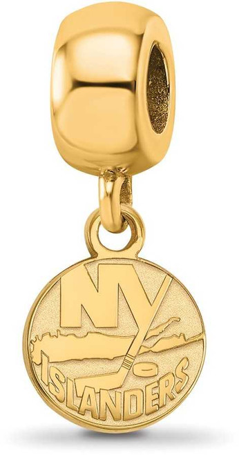 Image of Gold Plated Sterling Silver NHL New York Islanders X-Small Bead Charm by LogoArt