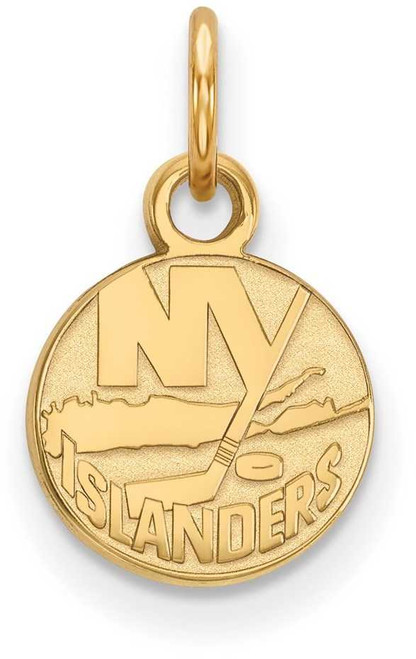 Image of Gold Plated Sterling Silver NHL New York Islanders X-Small Pendant by LogoArt