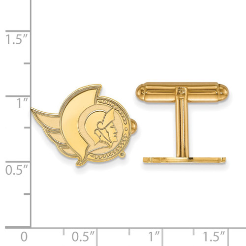 Gold Plated Sterling Silver NHL Ottawa Senators Cuff Links by LogoArt