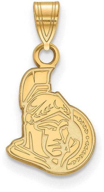 Image of Gold Plated Sterling Silver NHL Ottawa Senators Small Pendant by LogoArt