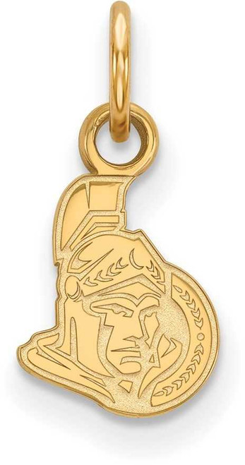 Image of Gold Plated Sterling Silver NHL Ottawa Senators X-Small Pendant by LogoArt