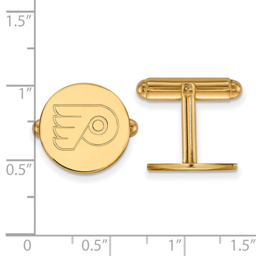 Gold Plated Sterling Silver NHL Philadelphia Flyers Cuff Links by LogoArt