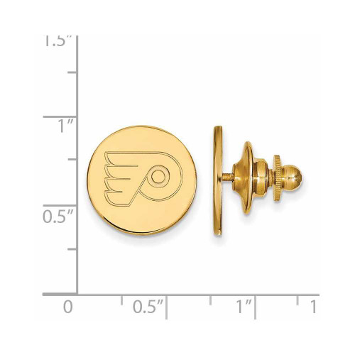 Image of Gold Plated Sterling Silver NHL Philadelphia Flyers Lapel Pin by LogoArt