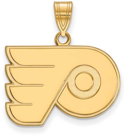Image of Gold Plated Sterling Silver NHL Philadelphia Flyers Medium Pendant by LogoArt
