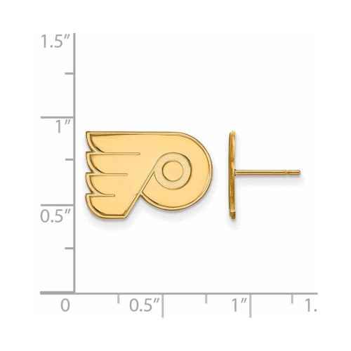 Image of Gold Plated Sterling Silver NHL Philadelphia Flyers Small Post LogoArt Earrings