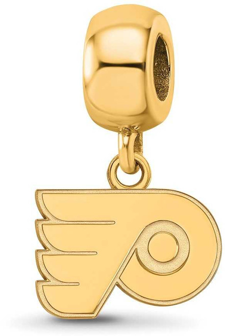 Image of Gold Plated Sterling Silver NHL Philadelphia Flyers X-Small Bead Charm LogoArt