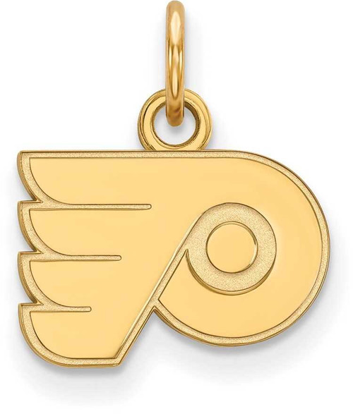 Image of Gold Plated Sterling Silver NHL Philadelphia Flyers X-Small Pendant by LogoArt