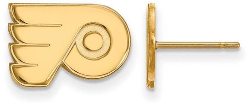 Image of Gold Plated Sterling Silver NHL Philadelphia Flyers XSmall Post LogoArt Earrings