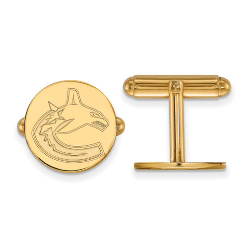 Gold Plated Sterling Silver NHL Vancouver Canucks Cuff Links by LogoArt