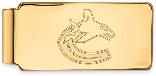 Image of Gold Plated Sterling Silver NHL Vancouver Canucks Money Clip by LogoArt