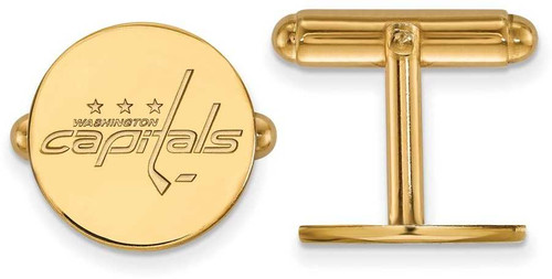 Image of Gold Plated Sterling Silver NHL Washington Capitals Cuff Links by LogoArt