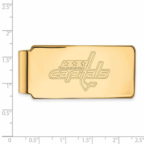 Image of Gold Plated Sterling Silver NHL Washington Capitals Money Clip by LogoArt