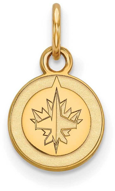 Image of Gold Plated Sterling Silver NHL Winnipeg Jets X-Small Pendant by LogoArt