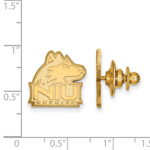 Image of Gold Plated Sterling Silver Northern Illinois University Lapel Pin by LogoArt