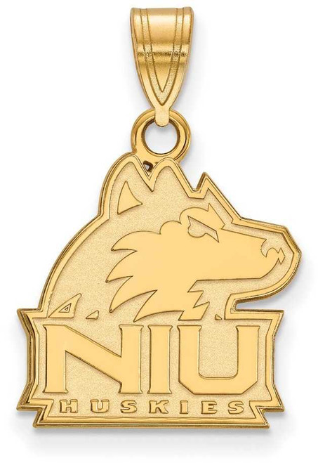 Image of Gold Plated Sterling Silver Northern Illinois University Medium LogoArt Pendant