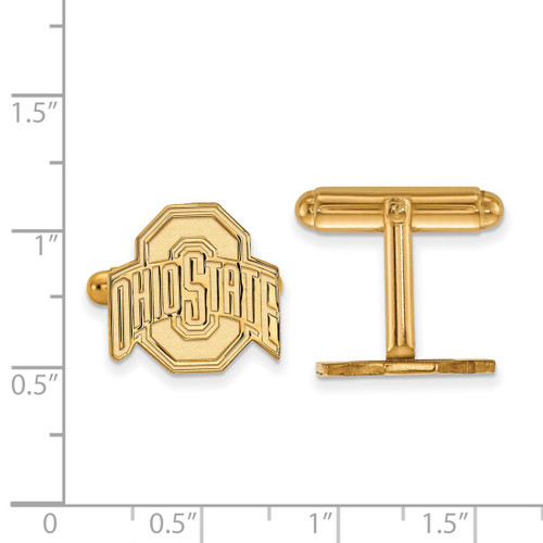 Gold Plated Sterling Silver Ohio State University Cuff Links by LogoArt