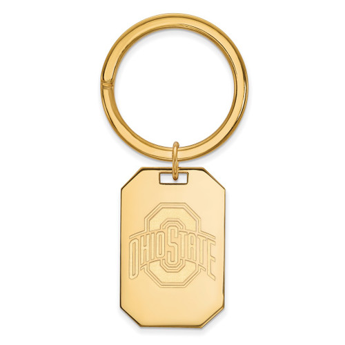 Gold Plated Sterling Silver Ohio State University Key Chain by LogoArt
