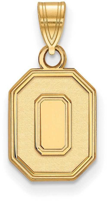 Image of Gold Plated Sterling Silver Ohio State University Small Pendant LogoArt GP045OSU