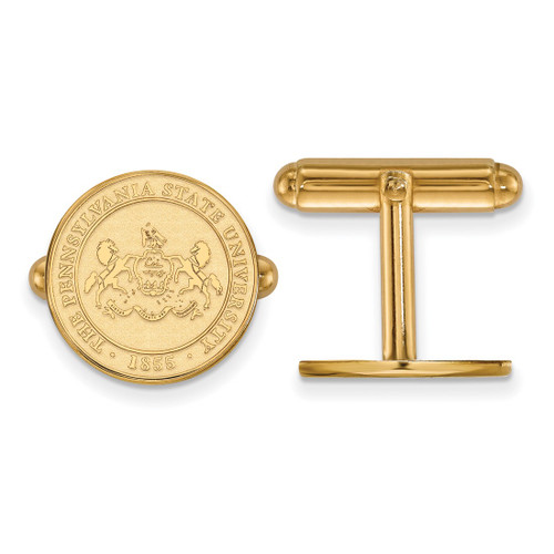 Gold Plated Sterling Silver Penn State University Crest Cuff Links by LogoArt