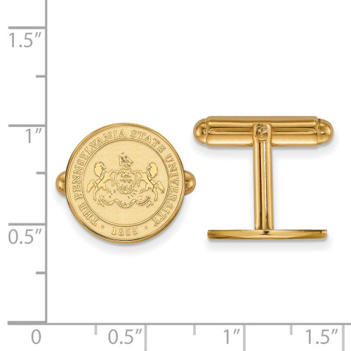Gold Plated Sterling Silver Penn State University Crest Cuff Links by LogoArt