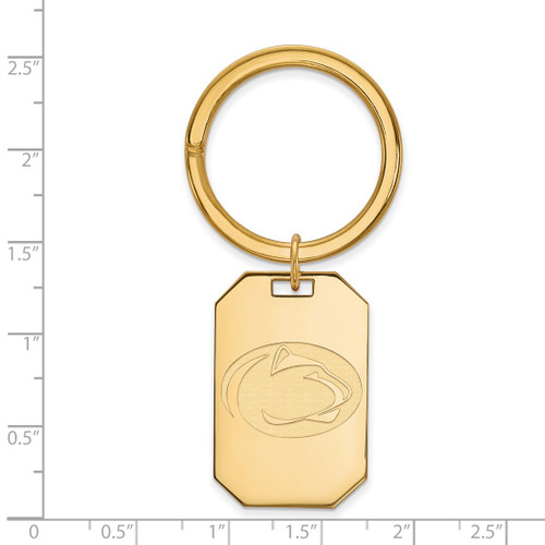 Gold Plated Sterling Silver Penn State University Key Chain by LogoArt