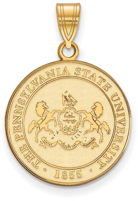 Image of Gold Plated Sterling Silver Penn State University Large Pendant LogoArt GP043PSU