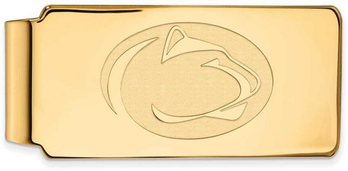 Image of Gold Plated Sterling Silver Penn State University Money Clip by LogoArt GP027PSU