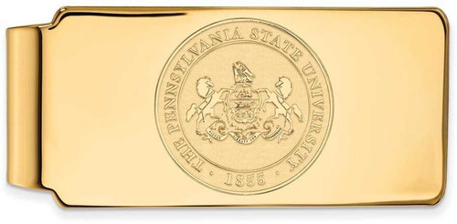 Image of Gold Plated Sterling Silver Penn State University Money Clip Crest by LogoArt