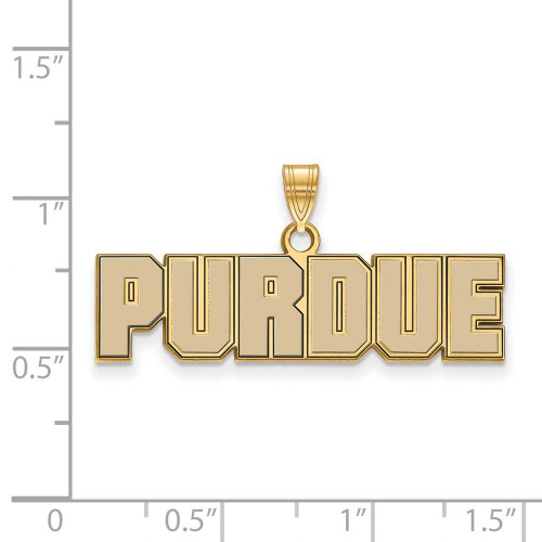 Image of Gold Plated Sterling Silver Purdue Small Enamel Pendant by LogoArt