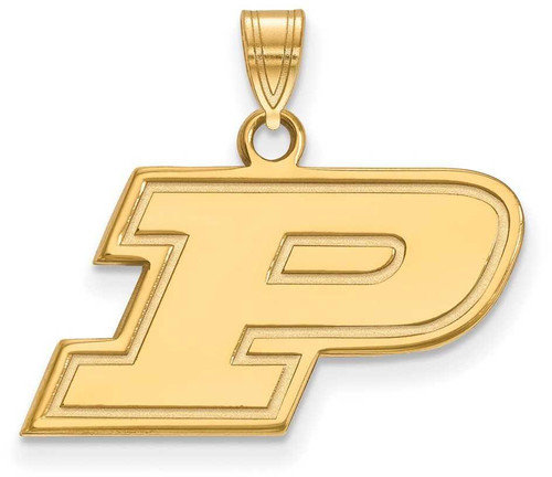 Image of Gold Plated Sterling Silver Purdue Small Pendant by LogoArt (GP002PU)