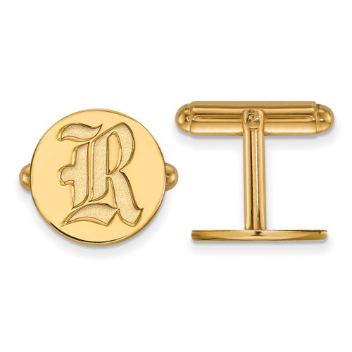 Gold Plated Sterling Silver Rice University Cuff Links by LogoArt